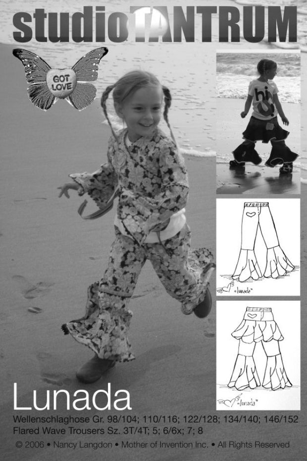 Lunada Flare Trousers and Skirty Pant Sewing Pattern by StudioTANTRUM