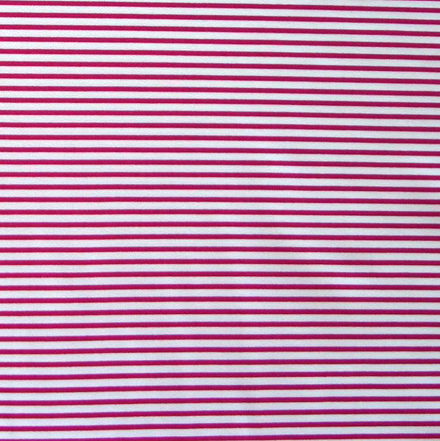 Magenta and Off White Micro Stripe Nylon Lycra Swimsuit Fabric