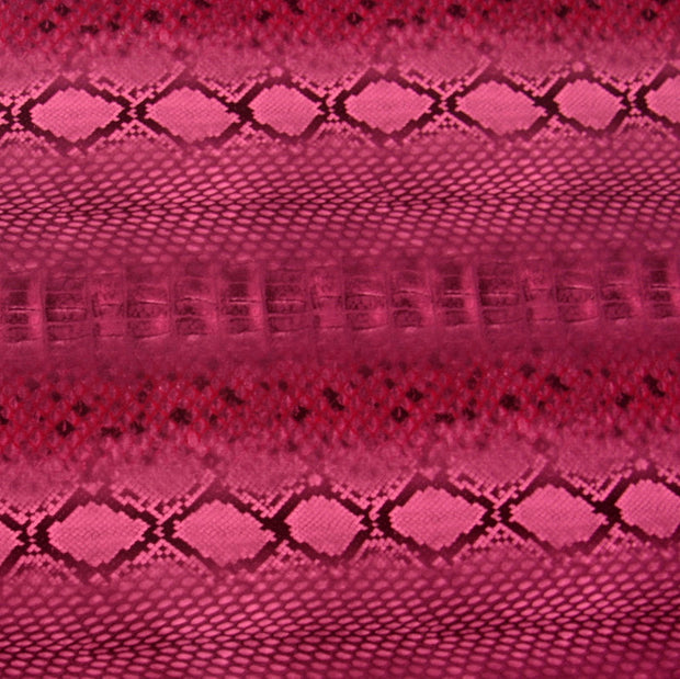 Magenta Snakeskin Nylon Lycra Swimsuit Fabric - 36" Remnant
