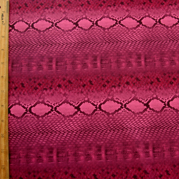 Magenta Snakeskin Nylon Lycra Swimsuit Fabric - 36" Remnant