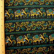 Marrakesh Elephants Cotton Lycra Knit Fabric