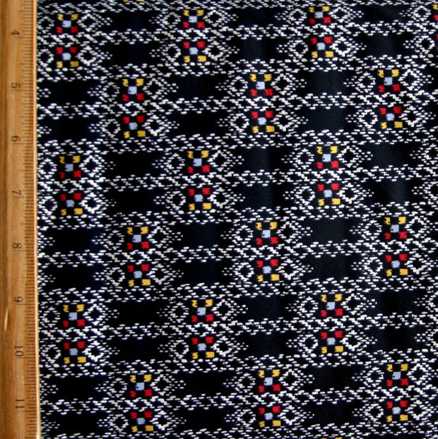 Matrix Squares Nylon Lycra Swimsuit Fabric