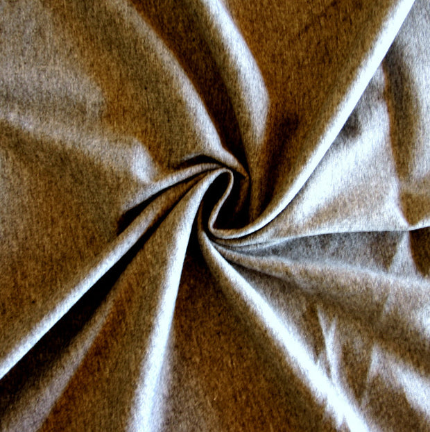 Medium Heathered Grey Cotton Lycra Jersey Knit Fabric