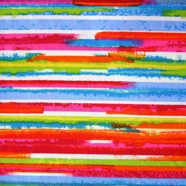Rainbow Stripe Mesh Fabric