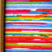 Rainbow Stripe Mesh Fabric