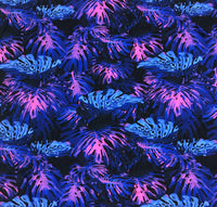 Midnight Monstera Nylon Spandex Swimsuit Fabric