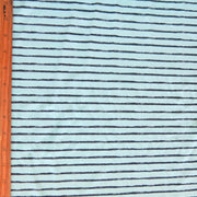 Mint and Black Stripe Nylon Spandex Swimsuit Fabric