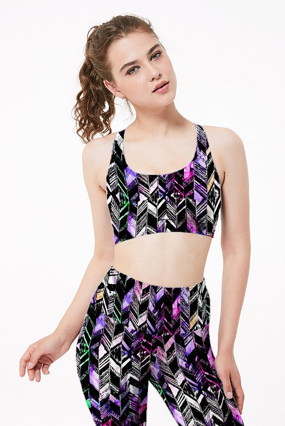 Olympus Multi Color Chevron Bands Poly Spandex Athletic Jersey