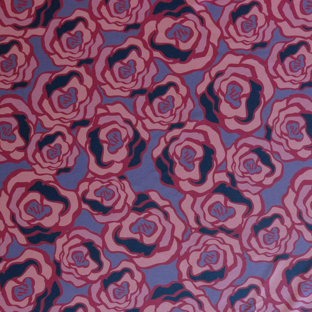 Modern Pink Roses Nylon Spandex Swimsuit Fabric