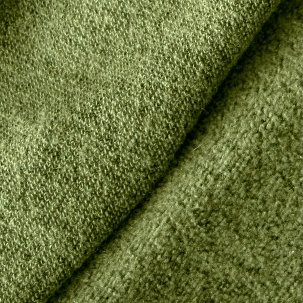 Moss Recycled Cotton Poly Fleece Fabric