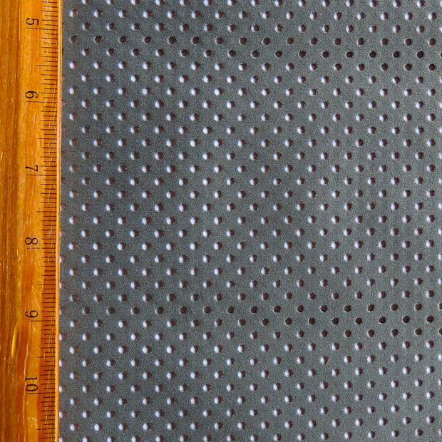 Moss Laser Dots Recycled Poly Spandex Athletic Knit Fabric