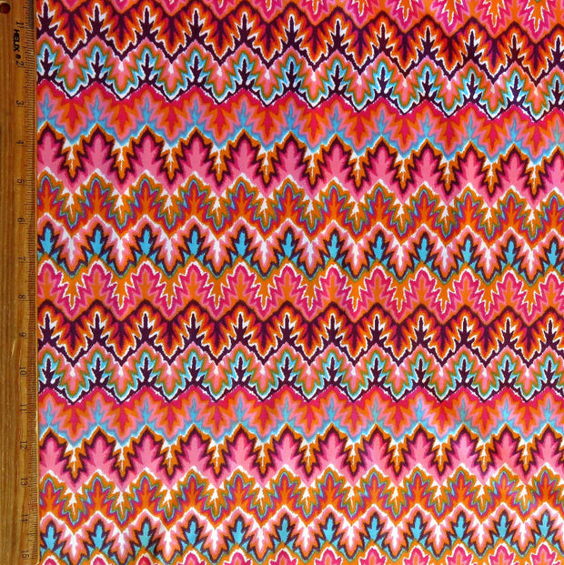 Multicolor Zig Zags Nylon Spandex Swimsuit Fabric