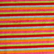 Multi Stripe Cotton Velour Knit Fabric