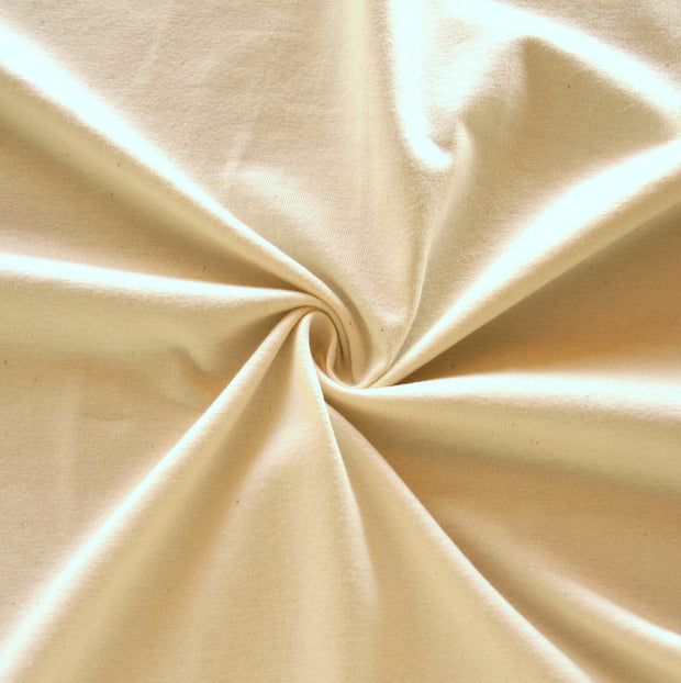 Buff Cotton Lycra Jersey Knit Fabric