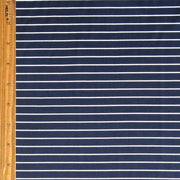 Navy 3/8 Inch and White Micro Stripe Nylon Spandex Swimsuit Fabric