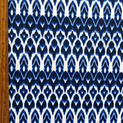 Navy/Blue Ikat Stripe Nylon Spandex Swimsuit Fabric