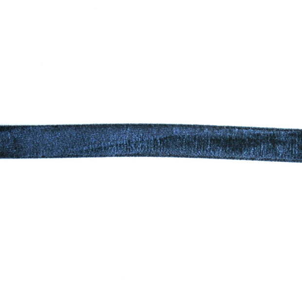 Navy Blue Stretch Velvet Trim