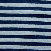 Navy and Grey Stripe Hemp Organic Cotton Knit Fabric