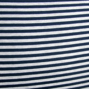 Navy/Heathered Grey Narrow Stripe Bamboo Lycra Knit Fabric - 27" Remnant