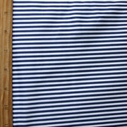 Navy/Off White Mini Stripes Nylon Lycra Swimsuit Fabric