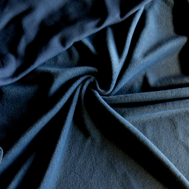 Navy Polartec Powerstretch Fleece Knit Fabric