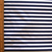 Navy and White 1/4" Stripe Nylon Lycra Swimsuit Fabric