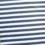 Navy and White 3/8" wide Stripe Cotton Lycra Knit Fabric