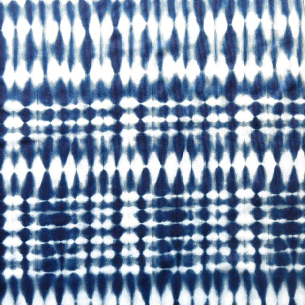 Navy/White Blended Abstract Stripe Nylon Spandex Swimsuit Fabric