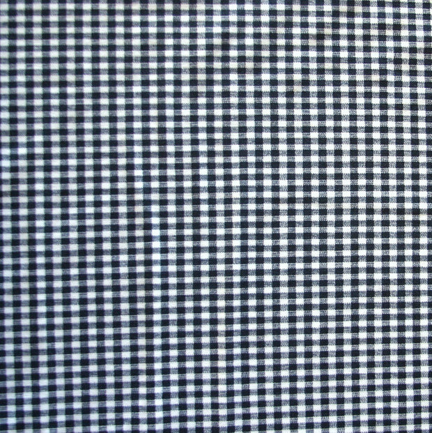 Navy and White Gingham Nylon Lycra Swimsuit Fabric