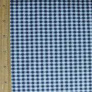 Navy and White Gingham Swimsuit Fabric