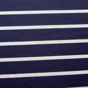 Navy 7/8" and White 2/8" wide Stripe Nylon Lycra Swimsuit Fabric