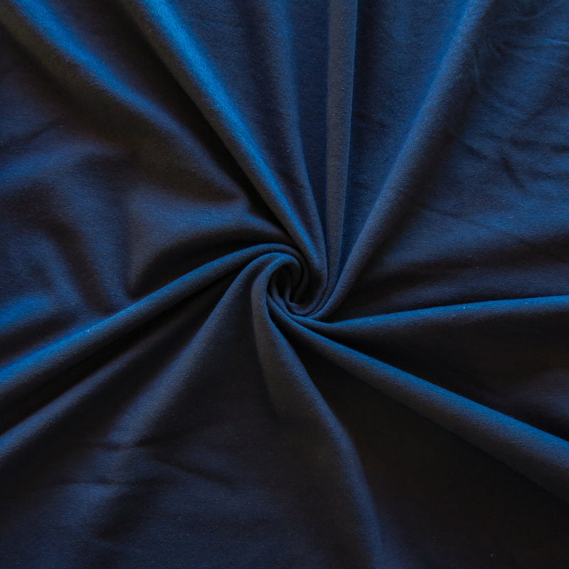 Dark Navy Cotton Lycra Jersey Knit Fabric – The Fabric Fairy