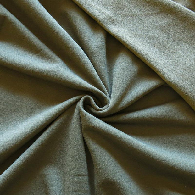 Lichen Green Polartec Powerstretch Fleece Knit Fabric - 22" Remnant