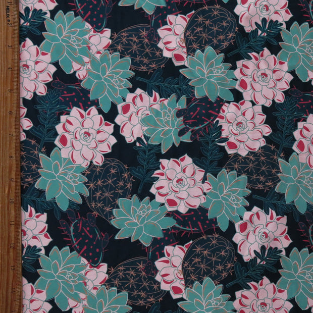 succulent pattern fabric New Succulent Nylon Spandex Swimsuit Fabric – The Fabric Fairy