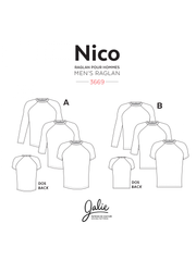 Nico Raglan Tee Sewing Pattern by Jalie