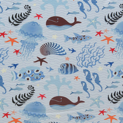 Ocean Scene Poly Spandex Swimsuit Fabric