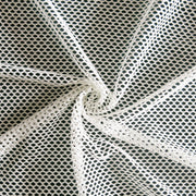 Off White Diamond Nylon Spandex Mesh Fabric