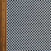 Off White Diamond Nylon Spandex Mesh Fabric