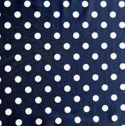 Off White Polka Dots on Very Dark Navy Nylon Spandex Swimsuit Fabric