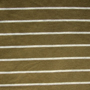 Olive/Heathered Grey Stripe Bamboo Lycra Jersey Knit Fabric