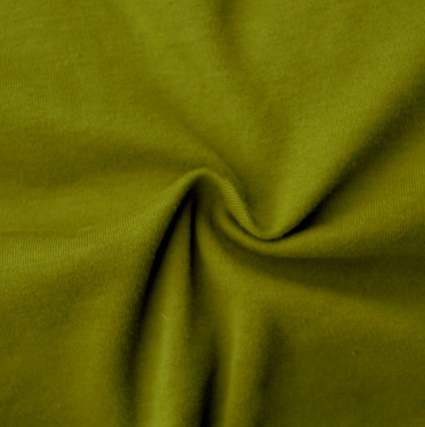 Olive Green Rib Knit Fabric