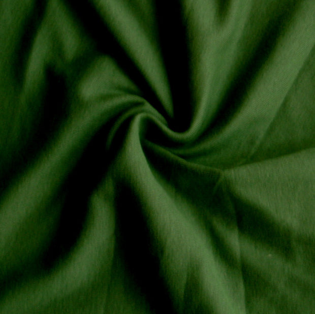 Olive Green Cotton Rib Knit Fabric