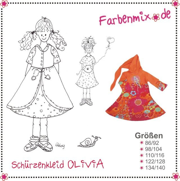 Olivia Pinafore Dress Sewing Pattern by Farbenmix