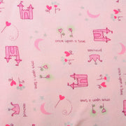 Once Upon A Time Cotton Knit Fabric, Pink Colorway - 29" Remnant Piece