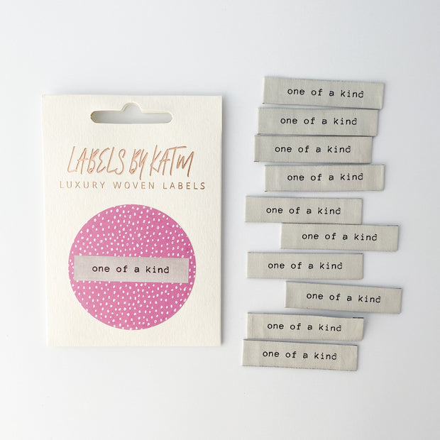 "One of a Kind" 10 Pack Woven Labels by Kylie and the Machine