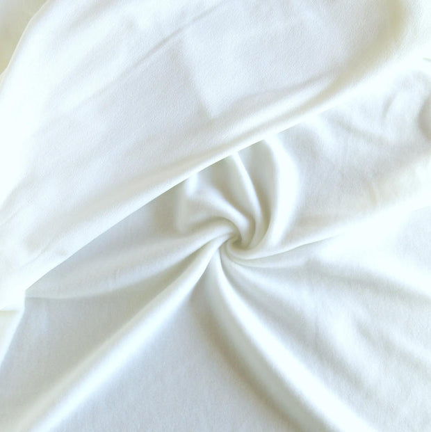 White Repreve Powerstretch Fleece Knit Fabric