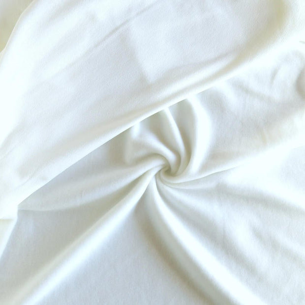Off White Polartec Powerstretch Fleece Knit Fabric - 31" Remnant