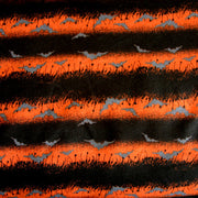 Orange and Black Stripes with Bats Cotton Knit Fabric