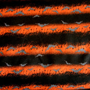 Orange and Black Stripes with Bats Cotton Knit Fabric