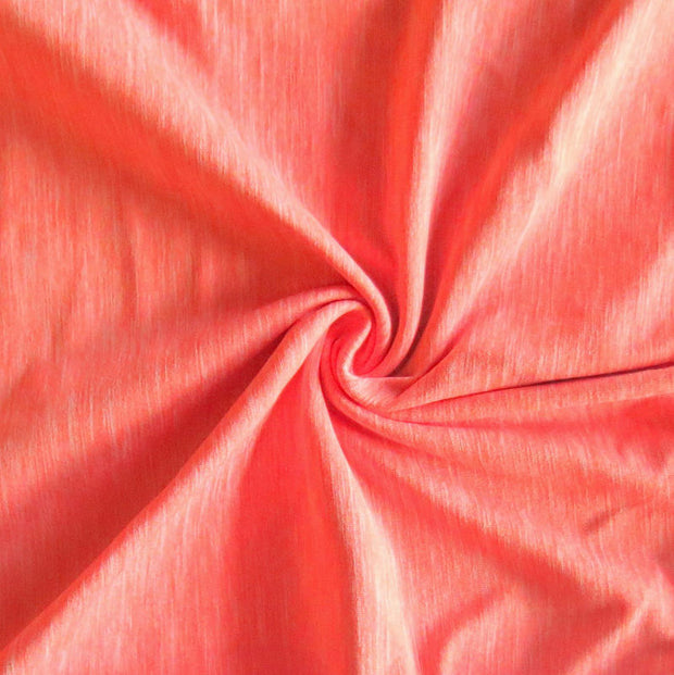 Orange Fizz Marl Poly Lycra Jersey Knit Fabric